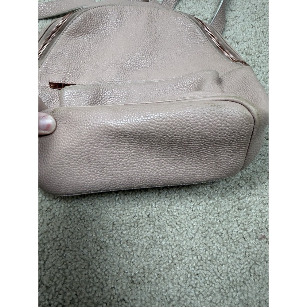 TED BAKER London Mini Backpack Bag Pink Pebble Leather Adjustable‎ - Picture 7 of 16